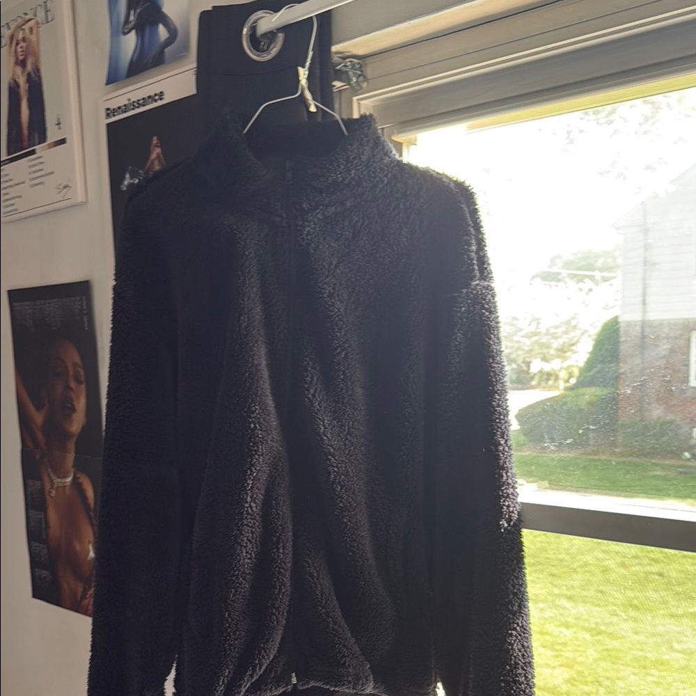 Forever 21 Black Teddy Jacket Cozy Essential